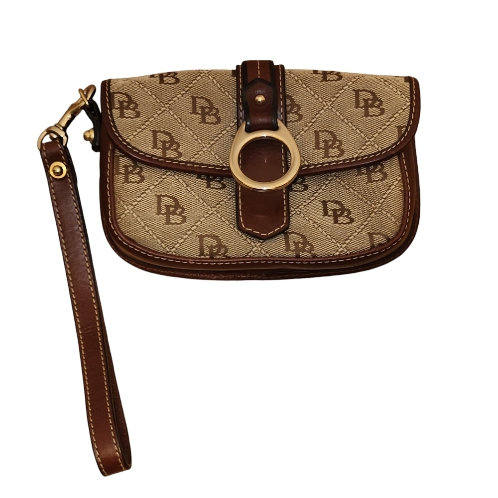 Dooney & Bourke Brown Leather Wristlet